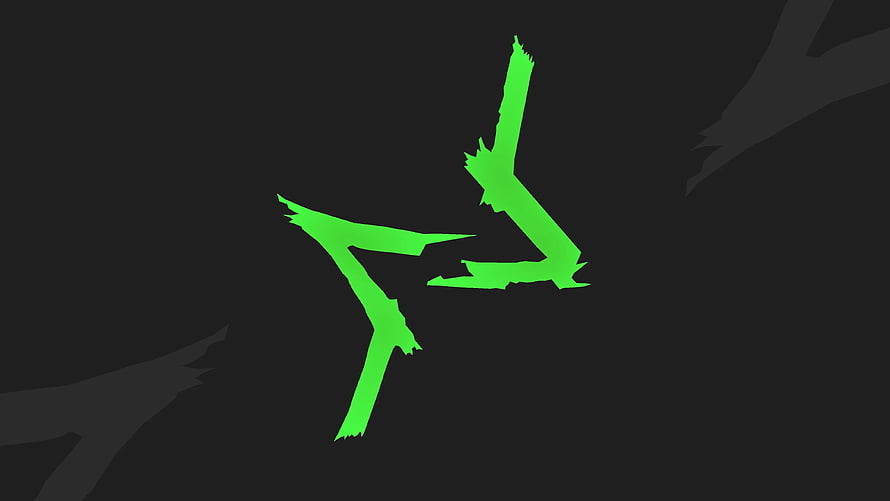 HP Pavilion Gaming Logo in Neon Green on Dark Background HD wallpaper