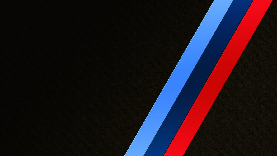 BMW M Diagonal Stripes on Black Background Minimalist Design HD wallpaper