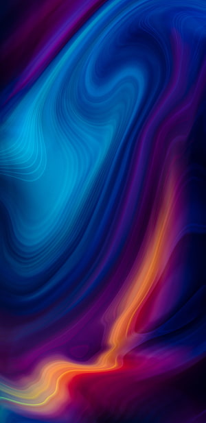 Vibrant Swirling Abstract Gradient with Cyan, Magenta, and Orange Flowing Light Streaks HD phone wallpaper