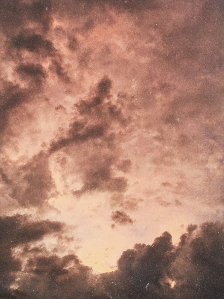 Sepia Toned Dramatic Clouds With Warm Beige and Brown Aesthetic Sky HD phone wallpaper