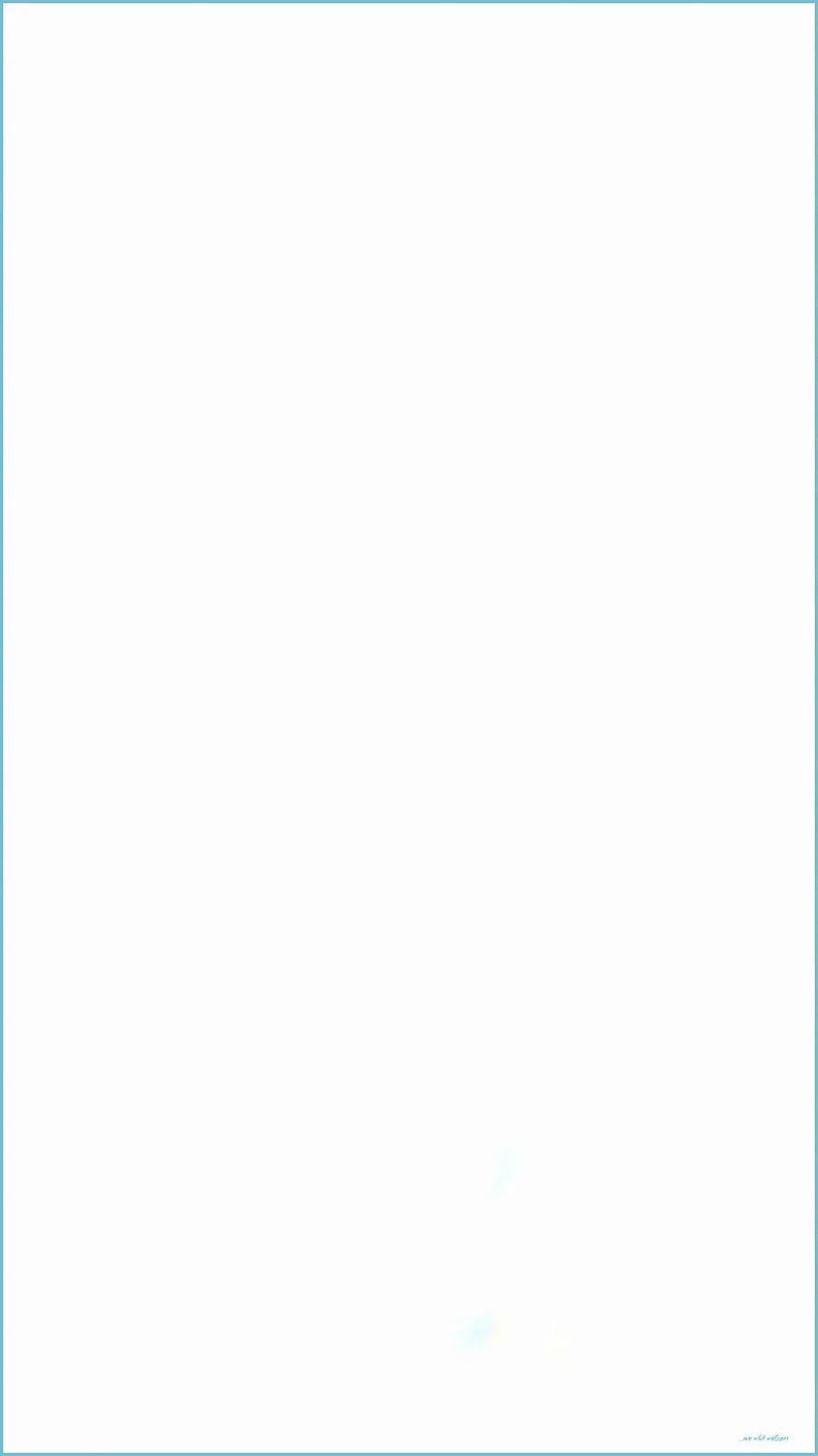 Minimalist Pure White Blank Canvas with Subtle Cyan Border Frame HD phone wallpaper