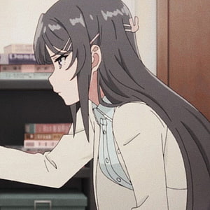 Anime Girl with Long Dark Hair and Hair Clips in Soft Indoor Setting HD phone wallpaper