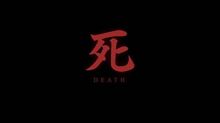 Sekiro Shadows Die Twice Death Kanji Minimalist Dark Wallpaper HD wallpaper