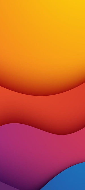 Vibrant Abstract Gradient Waves in Warm Orange, Red, Purple, and Blue Tones HD phone wallpaper
