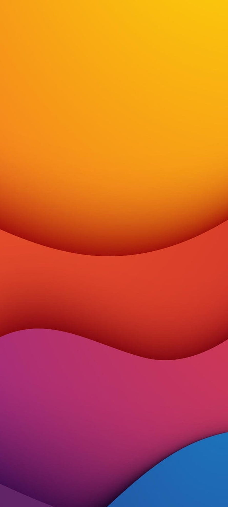 Vibrant Abstract Gradient Waves in Warm Orange, Red, Purple, and Blue Tones HD phone wallpaper