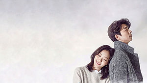 Goblin KDrama Couple Portrait with Soft Minimalist Background HD wallpaper