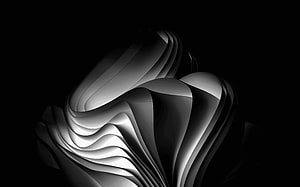 Windows 11 Flow Dark Mode Abstract 3D Ribbon Design HD wallpaper