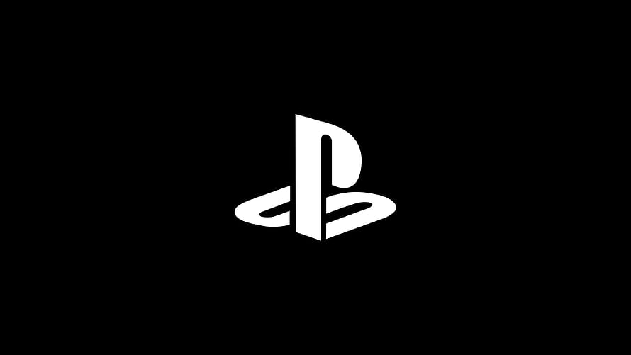 PlayStation Logo Minimalist White Icon on Black Background HD wallpaper
