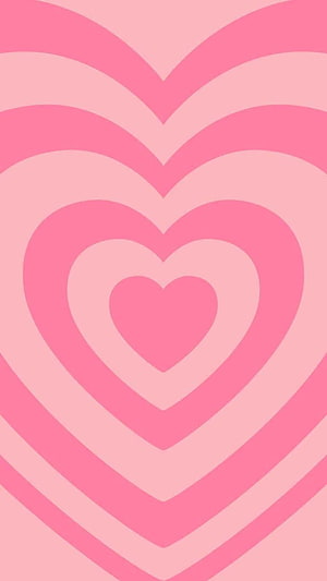 Preppy Aesthetic Concentric Heart Pattern in Soft Pink Tones HD phone wallpaper
