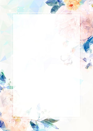 Elegant Low Poly Floral Invitation Card Template with Soft Pastel Geometric Border HD phone wallpaper