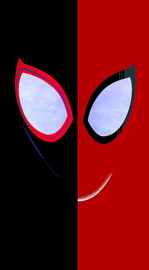 Spider-Man and Gwen Stacy Split Mask Design From Into The Spider-Verse, Spider Gwen Spider Man Into The Spider Verse, spider man and gwen HD phone wallpaper