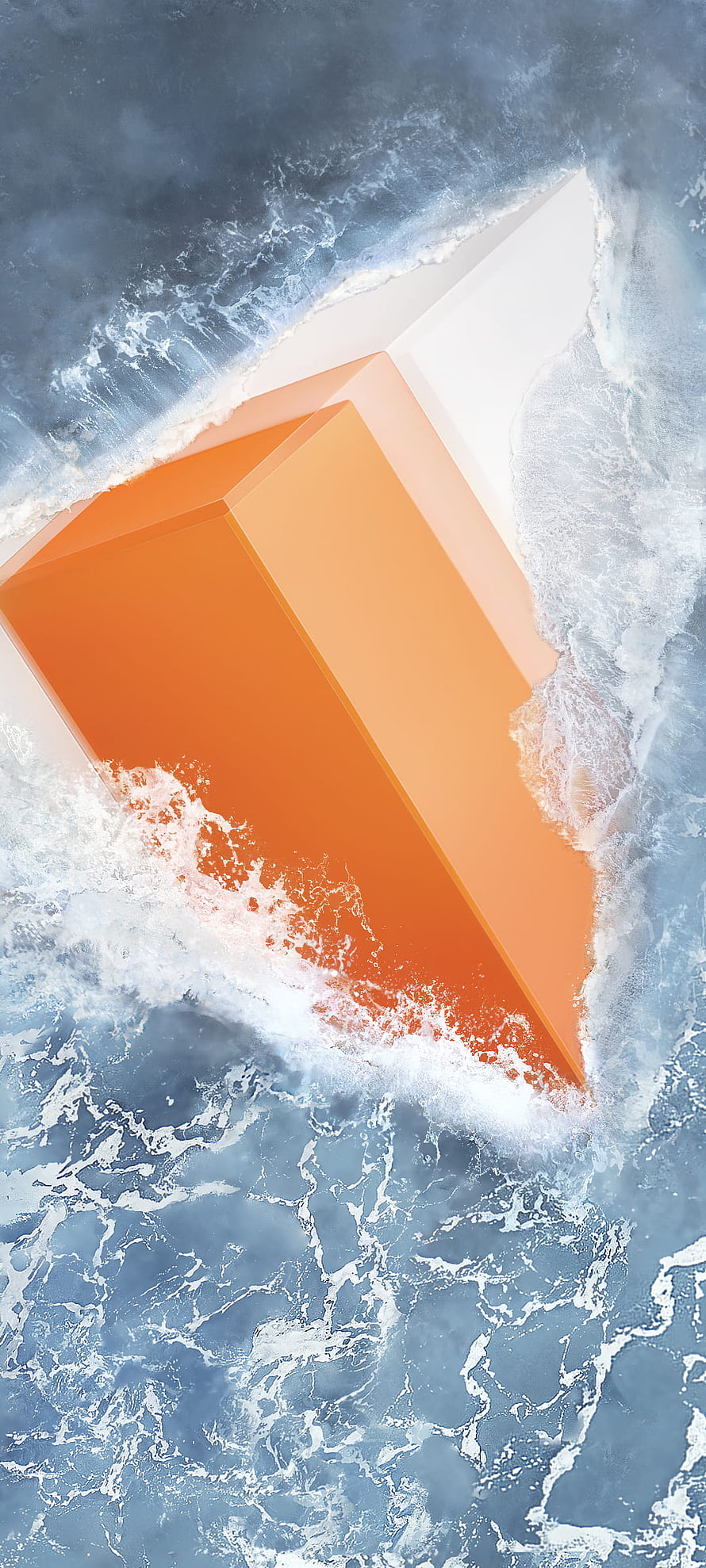 iQOO 10 Pro Orange Prism Crystal Abstract Ocean Wave Wallpaper HD phone wallpaper