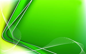 Vibrant Green Abstract Background with Flowing White Curves and Gradient Waves HD wallpaper
