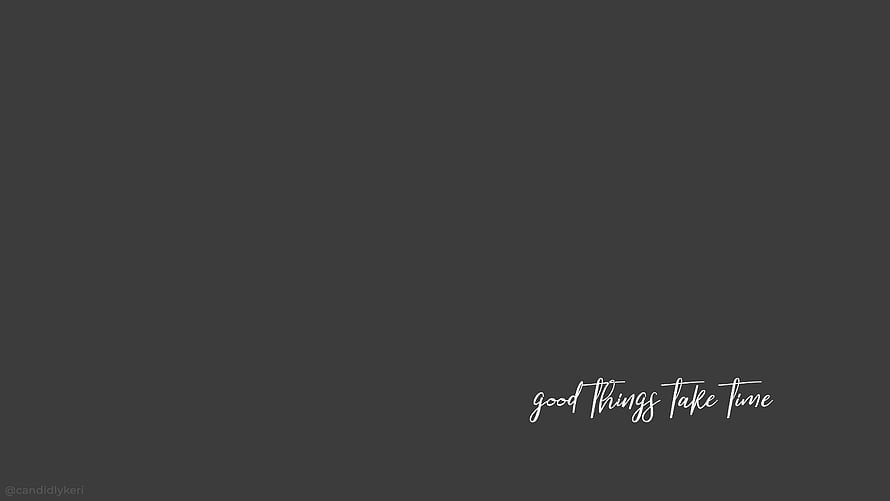 Minimalist Dark Aesthetic Wallpaper with Inspirational Cursive Quote HD wallpaper
