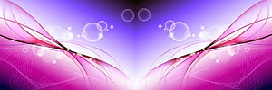 Elegant Pink and Purple Abstract Wedding Banner with Flowing Ribbons and Sparkles HD wallpaper