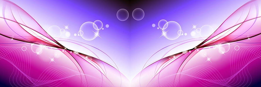 Elegant Pink and Purple Abstract Wedding Banner with Flowing Ribbons and Sparkles HD wallpaper