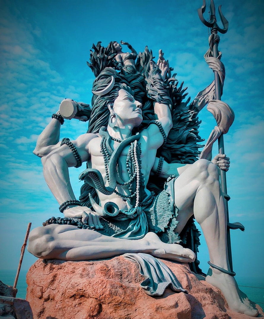 Shiva Nataraja Statue at Azhimala with Trishula and Serpents HD phone wallpaper