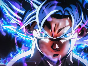 Son Goku Ultra Instinct Dragon Ball Z Anime Character Portrait HD wallpaper