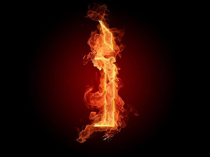 Flaming Letter R Fire Typography on Black Background HD wallpaper