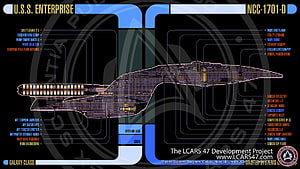 Star Trek USS Enterprise NCC-1701-D Galaxy Class Master Systems Diagram HD wallpaper