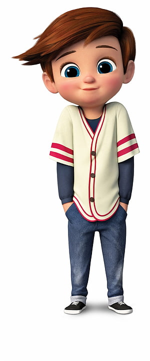 Tim from Boss Baby in a Vintage Baseball Jersey and Jeans HD phone wallpaper