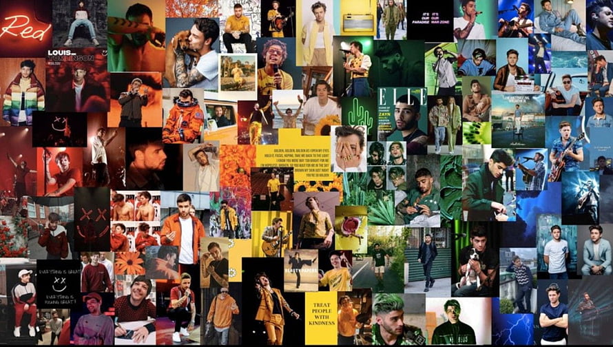Zayn Malik Career Collage: Red Album, Music Videos, and Magazine Covers HD wallpaper