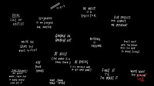 Handwritten Creative Philosophy and Game Development Advice on Black Background HD wallpaper