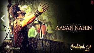 Aashiqui 2 Aasan Nahin Movie Poster Featuring Male Singer Performing in Rain HD wallpaper
