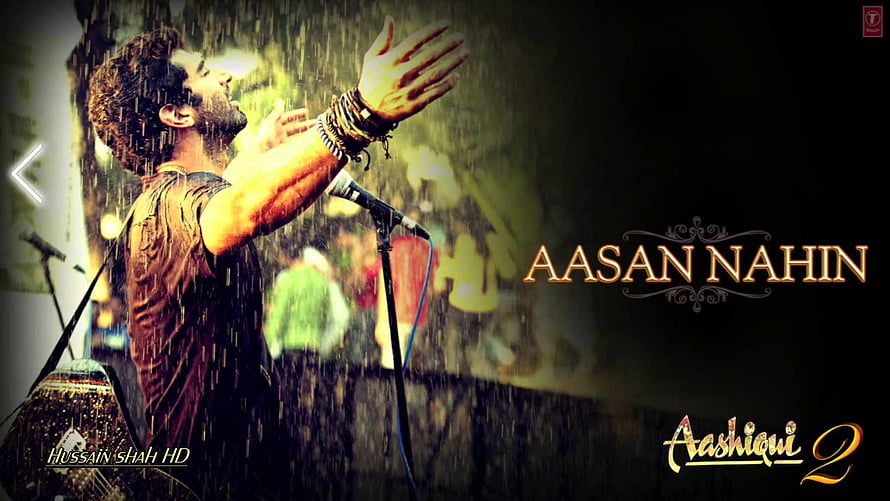 Aashiqui 2 Aasan Nahin Movie Poster Featuring Male Singer Performing in Rain HD wallpaper