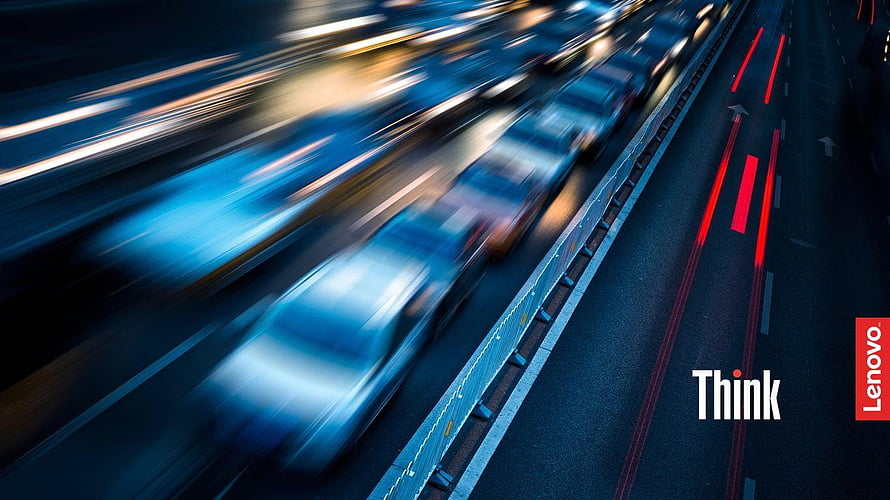 Lenovo ThinkPad Night Highway Motion Blur Wallpaper HD wallpaper