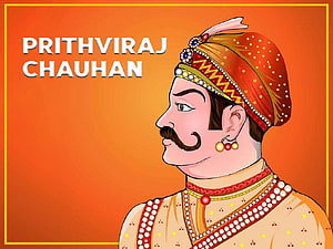Prithviraj Chauhan Historical Portrait Illustration in Traditional Rajput Attire HD wallpaper
