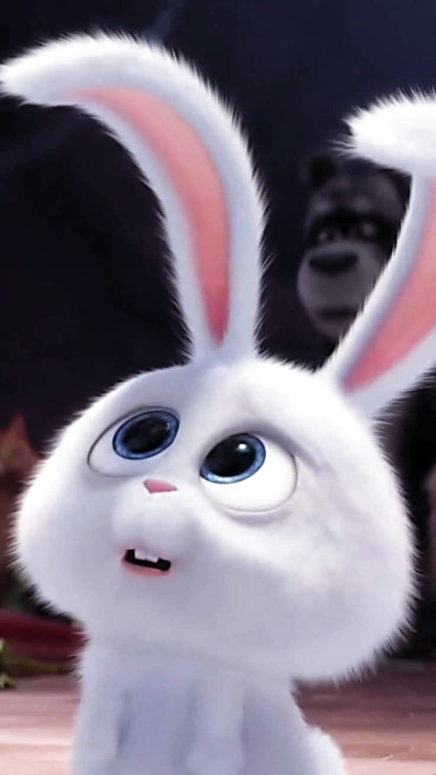 Snowball the White Rabbit from Zootopia with Big Blue Eyes and Long Ears HD phone wallpaper
