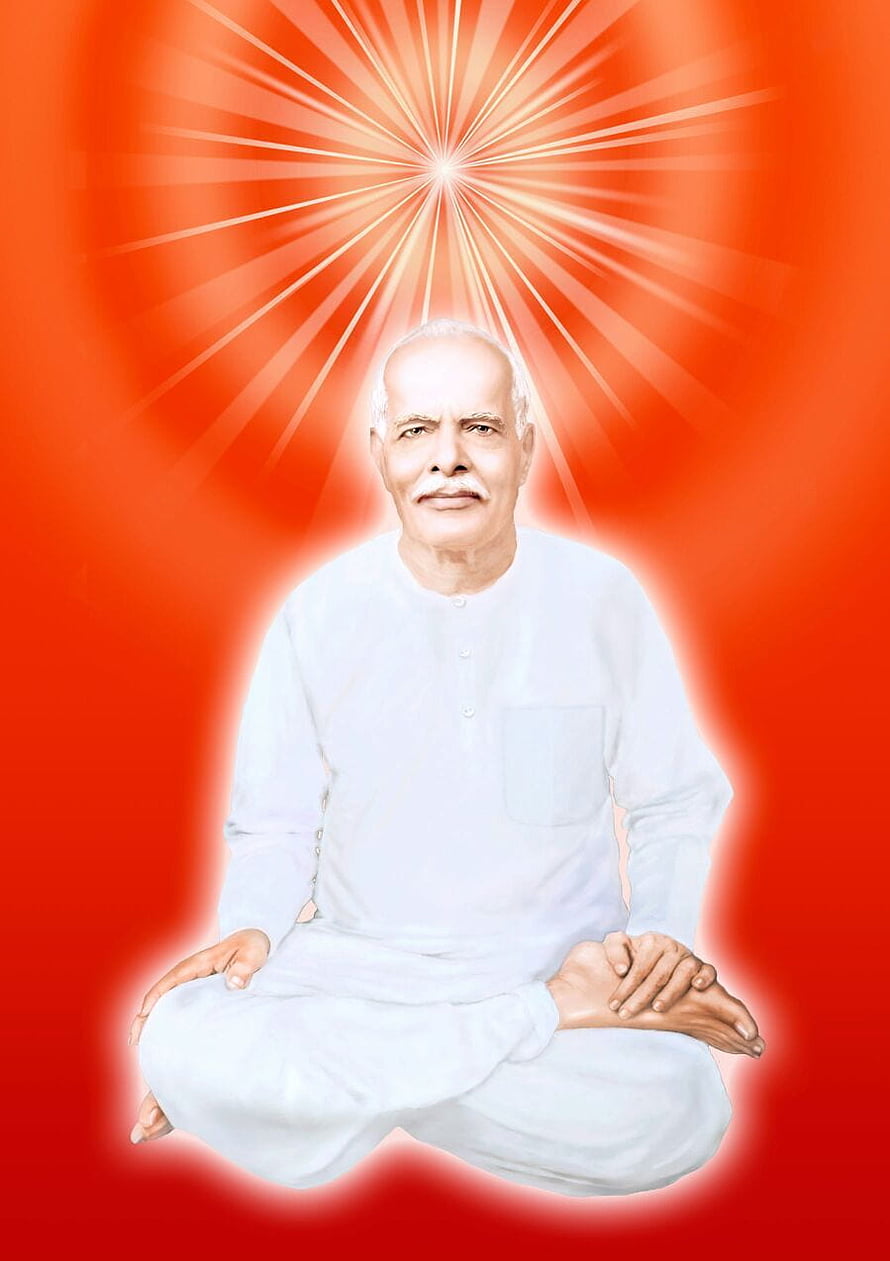 Brahma Baba Founder of Brahma Kumaris in Meditation Pose with Radiant Aura HD phone wallpaper