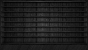 Dark Charcoal Wooden Shelving Unit with Empty Horizontal Compartments and Minimalist Design HD wallpaper