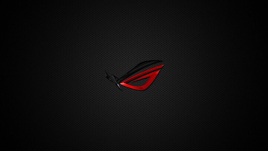 Asus ROG Eye Logo on Dark Hexagonal Mesh Background HD wallpaper