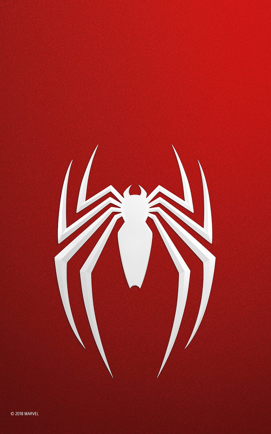 Minimalist White Spider-Man Logo on Textured Red Background HD phone wallpaper