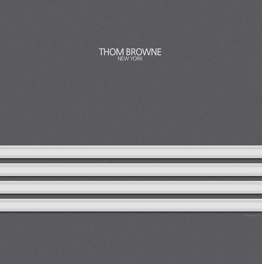 Thom Browne New York Minimalist Grey Textured Background with Signature Stripes HD phone wallpaper