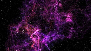 Vibrant Purple Nebula and Starfield in Deep Space HD wallpaper