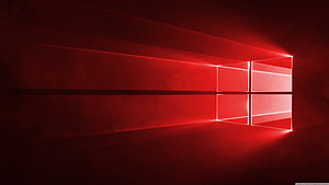Windows 10 Red Neon Glow Minimalist Desktop Background HD wallpaper