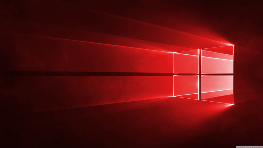 Windows 10 Red Neon Glow Minimalist Desktop Background HD wallpaper