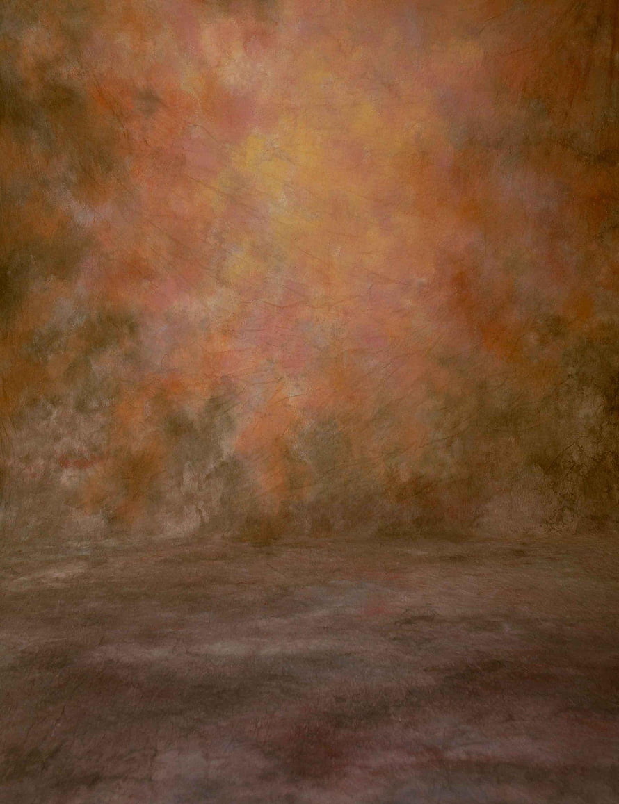 Warm Abstract Saddle Brown and Sepia Textured Backdrop with Old Master Painting Style HD phone wallpaper