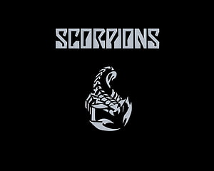 Scorpions Band Logo with Stylized Scorpion Emblem on Black Background HD wallpaper