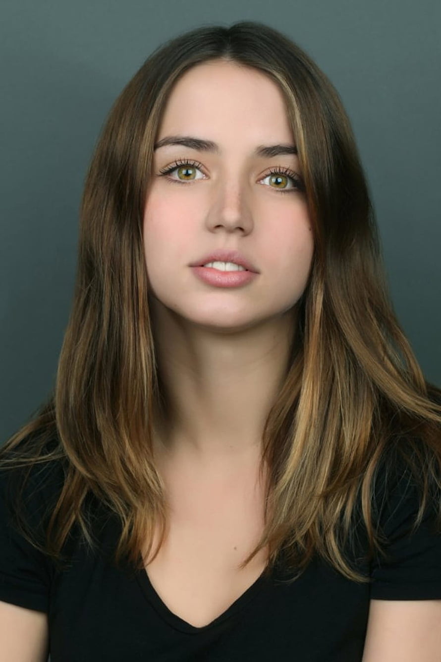 Ana De Armas Studio Portrait With Long Brown Hair And Black Top HD phone wallpaper