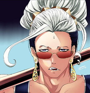 Buddha from Record of Ragnarok anime character portrait with sunglasses and ornate gold earrings HD phone wallpaper