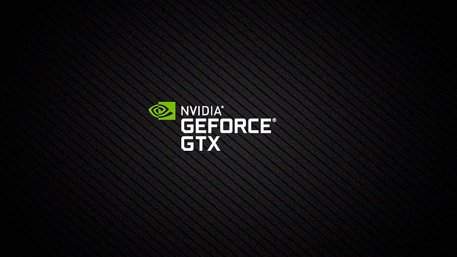NVIDIA GeForce GTX Logo on Dark Diagonal Grid Background HD wallpaper