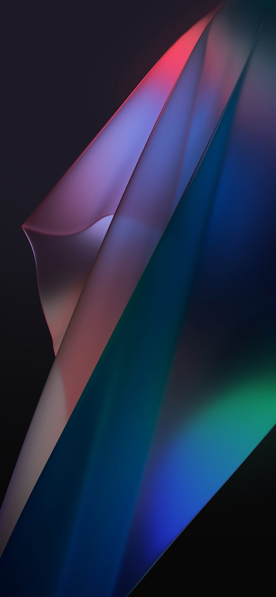 Oppo Find X3 Pro Abstract Gradient Wallpaper with Flowing Colorful Ribbons on Dark Background HD phone wallpaper