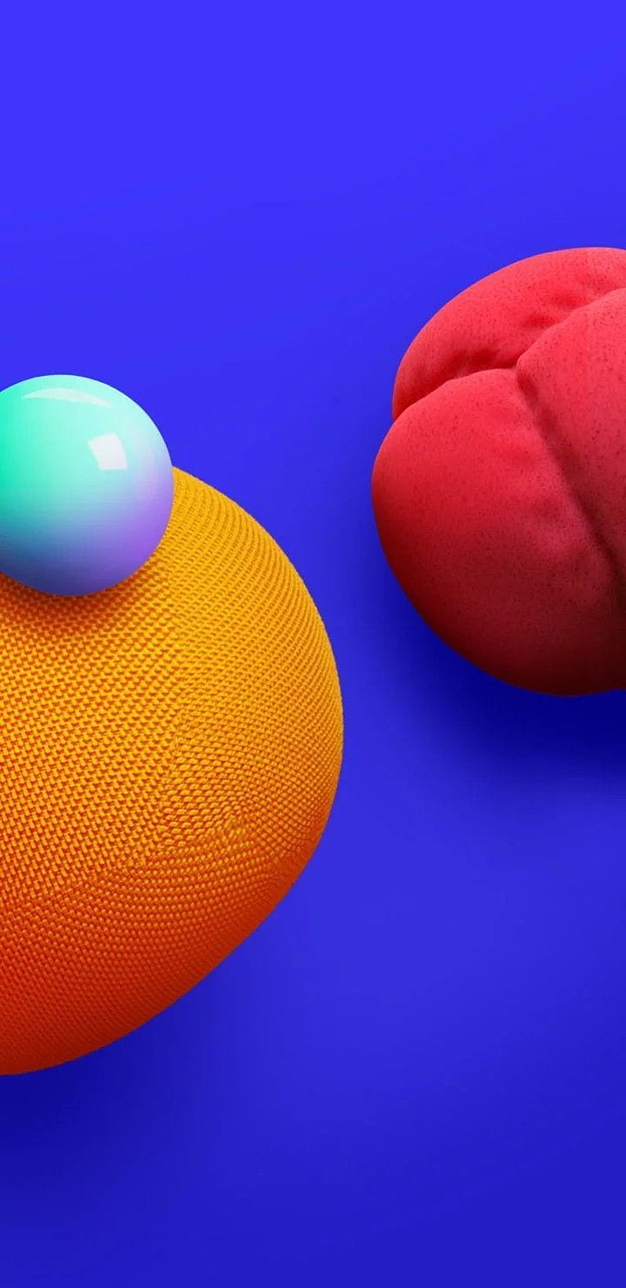 Samsung Galaxy A72 Abstract 3D Spheres Wallpaper HD phone wallpaper