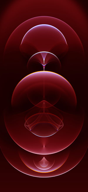 Abstract Red Geometric Spheres with Neon Glow and Symmetrical Digital Art Design HD phone wallpaper