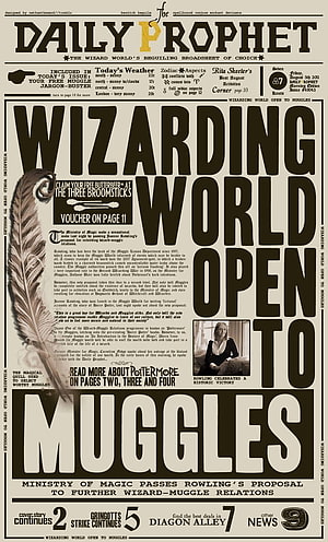 Daily Prophet Front Page: Wizarding World Open to Muggles HD phone wallpaper