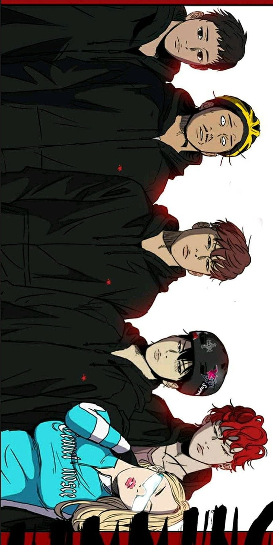 Humming Bird Crew Webtoon Cast in Dark Windbreakers HD phone wallpaper